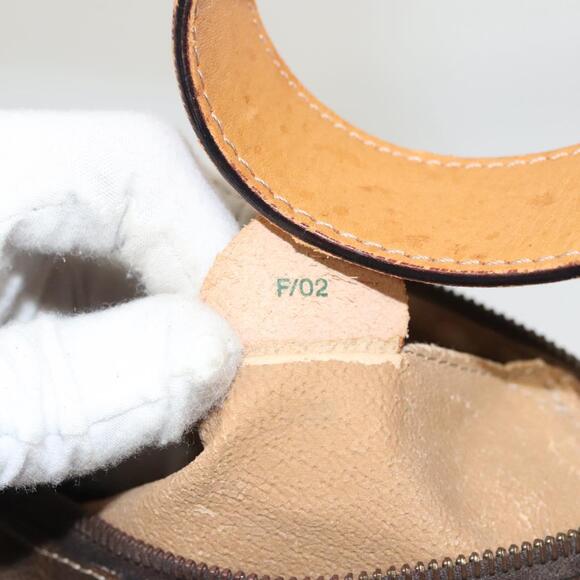 CELINE Macadam Canvas Shoulder Bag Pvc Leather Brown Gold - Picture 13 of 13